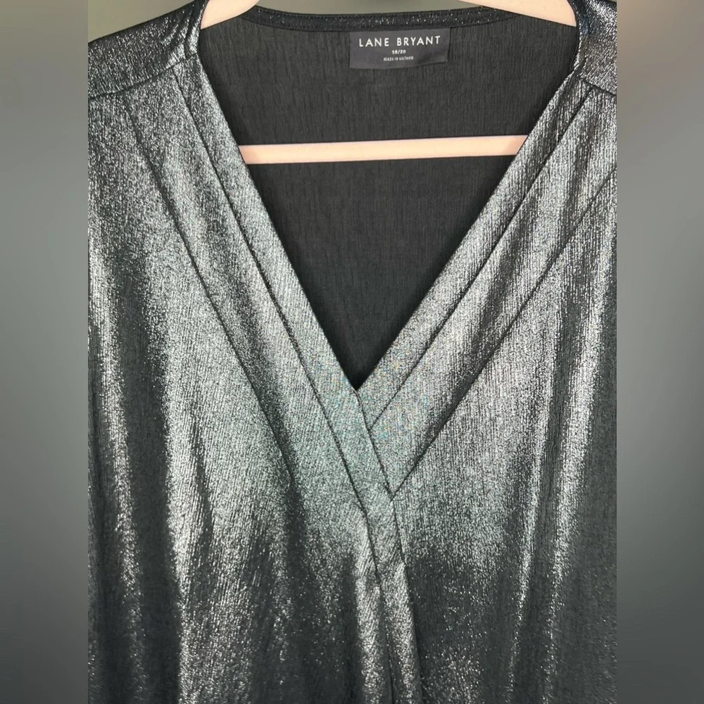 Lane Bryant Swing 3/4-Sleeve Pleat-Front Top 18/20